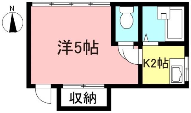 ミユキハイツ(1K/2階)の間取り写真