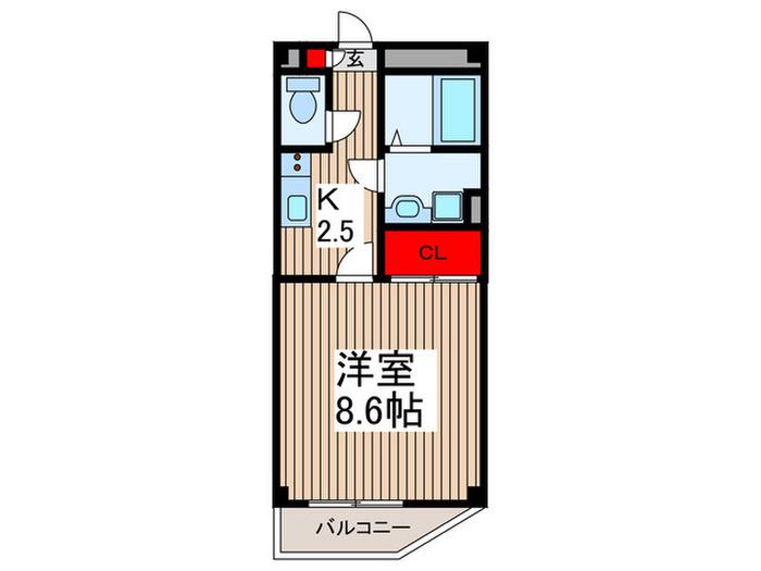 LA MAISON ABACA A(1K/3階)の間取り写真