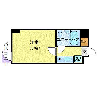 グランピア朝霞102(1K/1階)の間取り写真