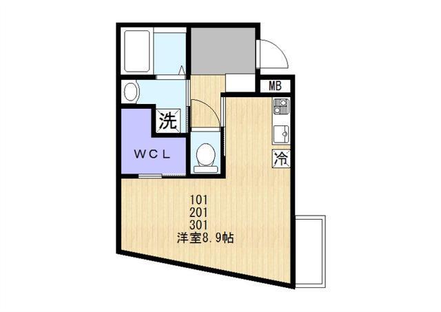 カターユ(1K/2階)の間取り写真