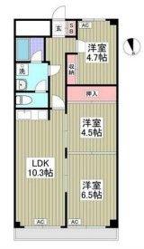 SAYAMA FLAT(3LDK/1階)の間取り写真