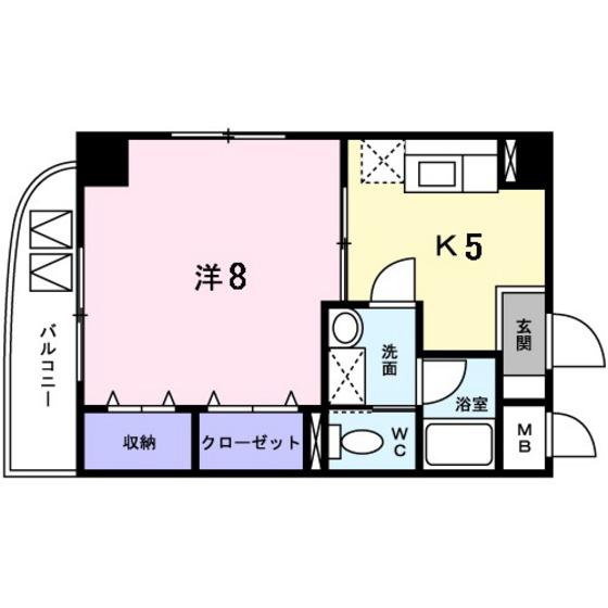 VIENTNAKAHIROAV(1DK/7階)の間取り写真