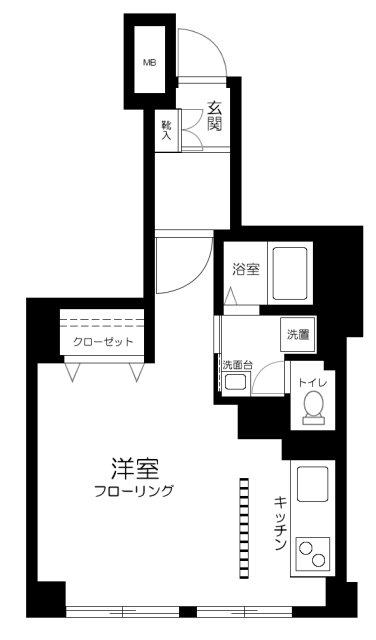 シェトワ白金台(ワンルーム/1階)の間取り写真