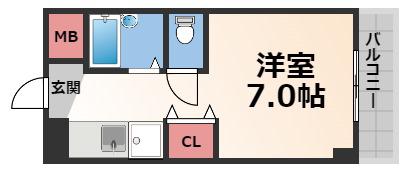 ノアーズアーク長田21(1K/8階)の間取り写真
