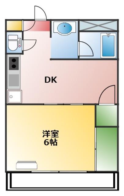 コンフォート88(1DK/3階)の間取り写真