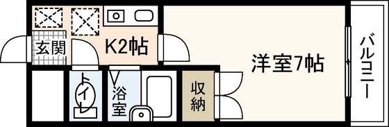 グレイス駅前(1K/4階)の間取り写真
