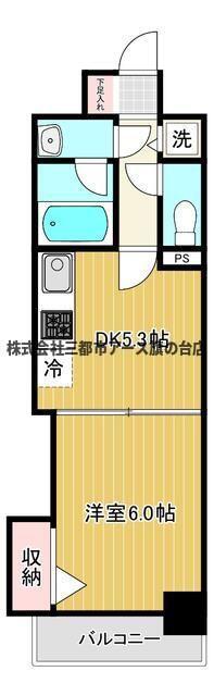 アゼリア品川(1DK/5階)の間取り写真