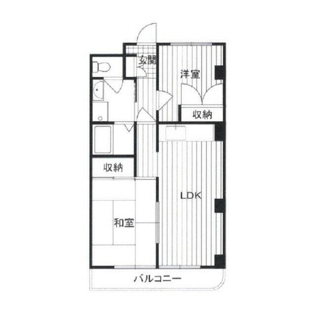 ヒルサイドハイツ(2LDK/1階)の間取り写真