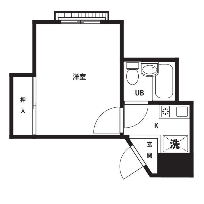 エステートピア和光7(1K/2階)の間取り写真