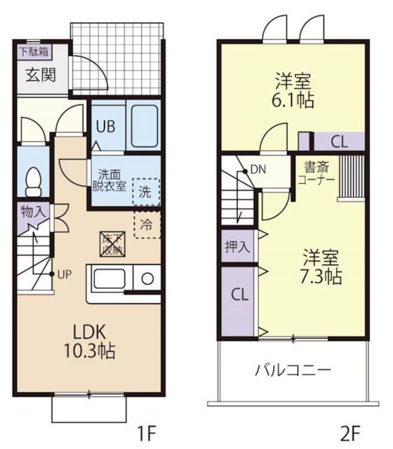 FONTAINE(2LDK/1階)の間取り写真