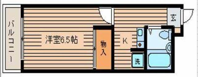 ペアタウン飯塚II(1K/3階)の間取り写真