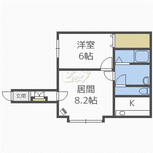 パレットコートL(1LDK/2階)の間取り写真