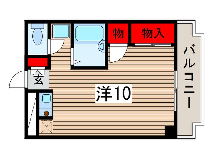 アンシャンテ21(ワンルーム/10階)の間取り写真