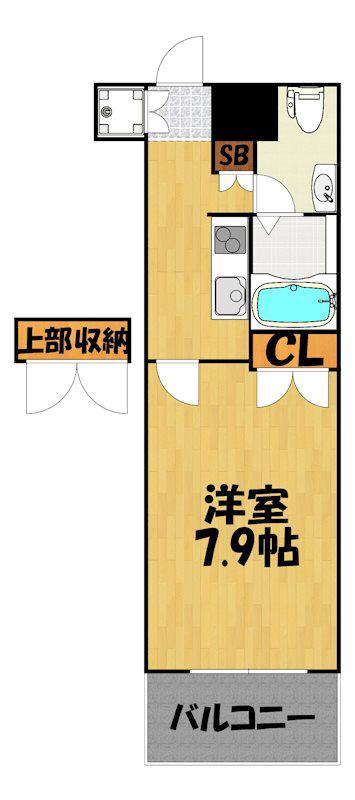 NO82 EMPRESS(1K/3階)の間取り写真