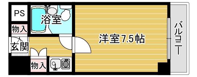 センチュリーパークユニ東梅田(1K/8階)の間取り写真