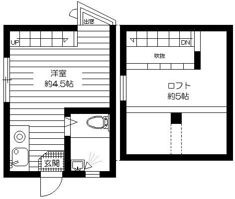 アリスパーク(ワンルーム/1階)の間取り写真