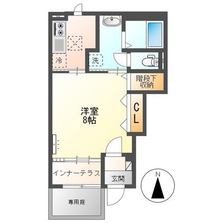 グローリア栄(1K/1階)の間取り写真