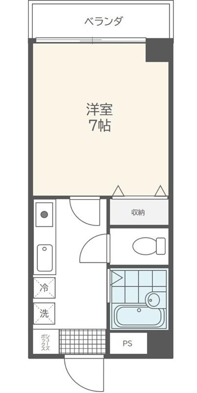 リビエールマンションIII(1K/6階)の間取り写真
