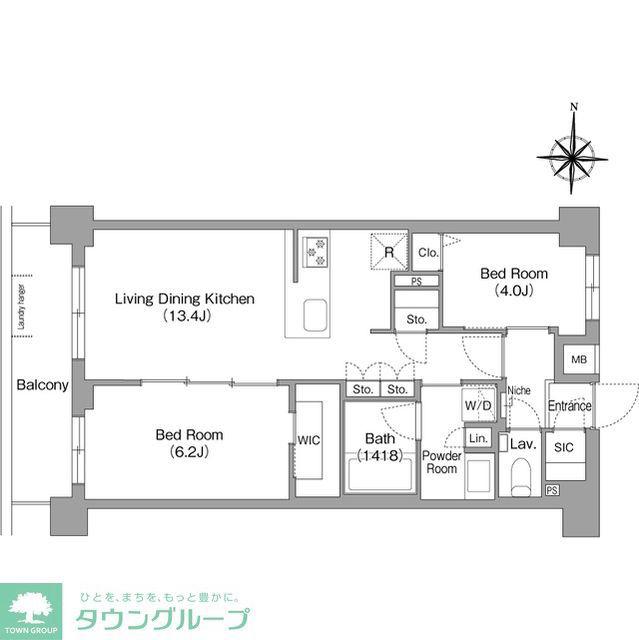 コンフォリア・リヴ永福町(2LDK/3階)の間取り写真