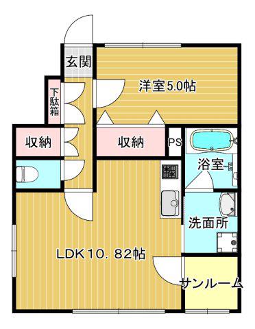 ル・グラン(1LDK/1階)の間取り写真