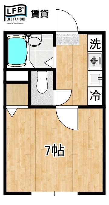 アンシャンテ泉(1K/2階)の間取り写真