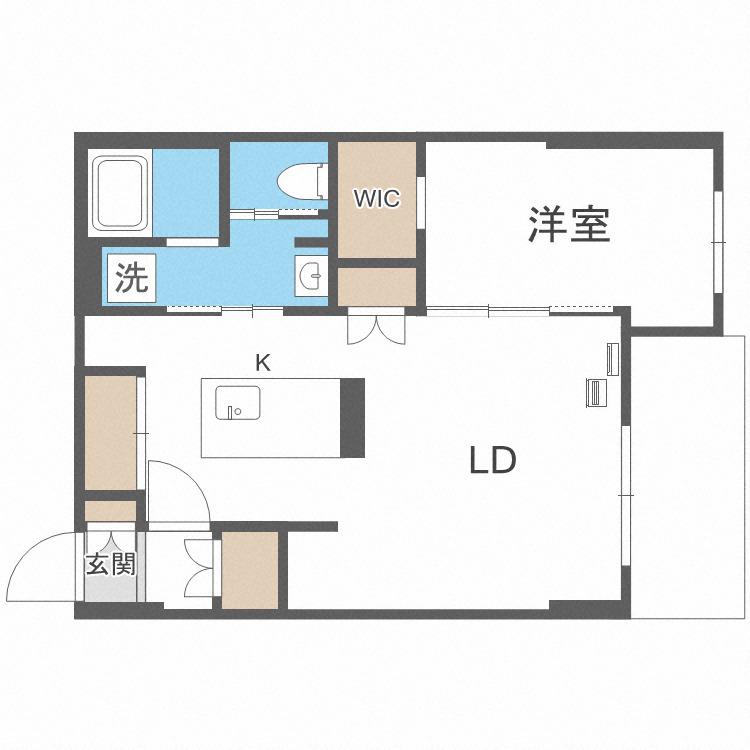 RFINON17(1LDK/5階)の間取り写真