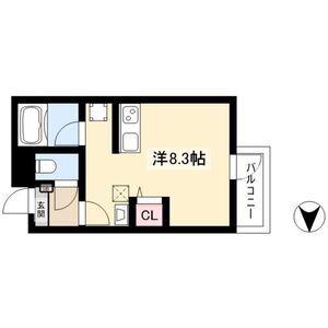 SUCCESSVIZEROセレブ(ワンルーム/3階)の間取り写真