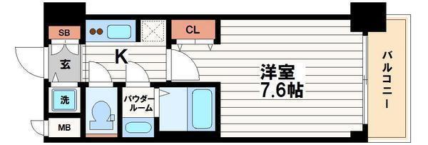 サムティ本町橋IIMEDIUS(1K/10階)の間取り写真