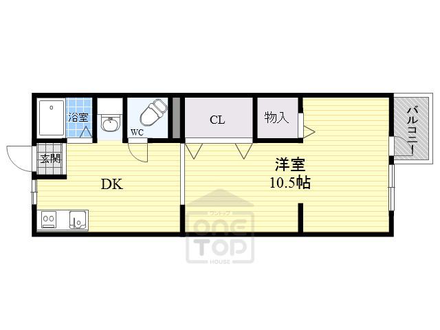 大協マンション(1DK/2階)の間取り写真