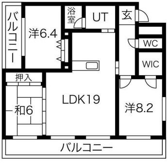 ハッピーコート飾磨(3LDK/2階)の間取り写真