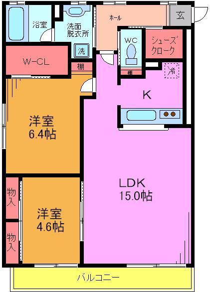 ライヴス行徳(2LDK/3階)の間取り写真