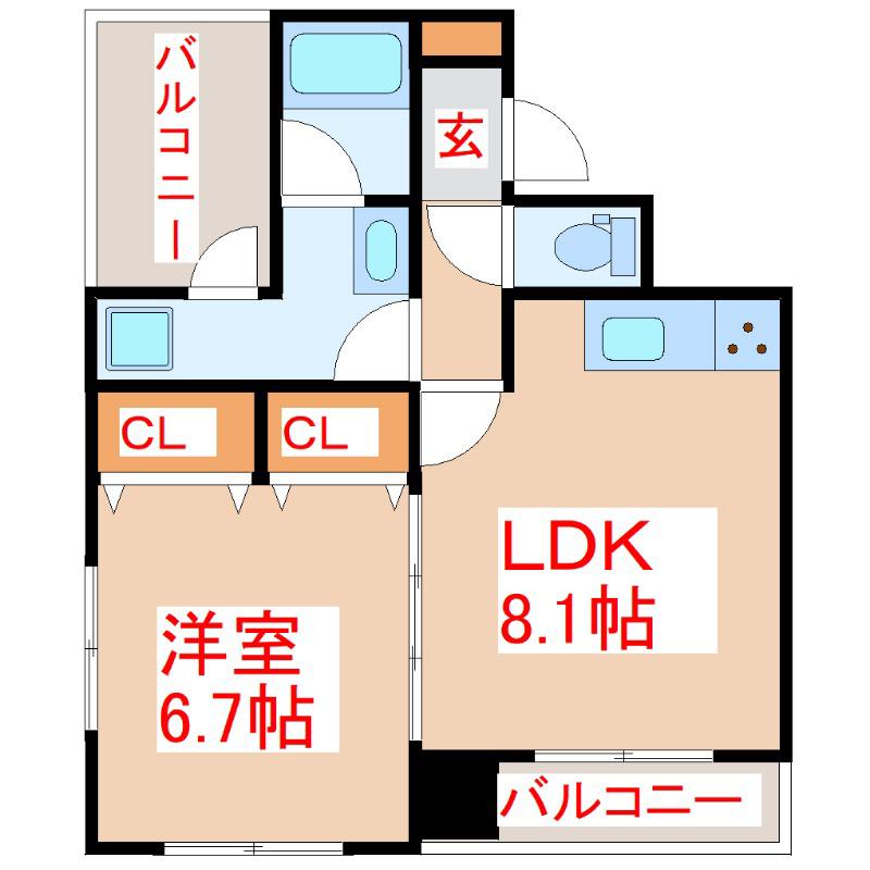 MAISON DE N (1LDK/6階)の間取り写真