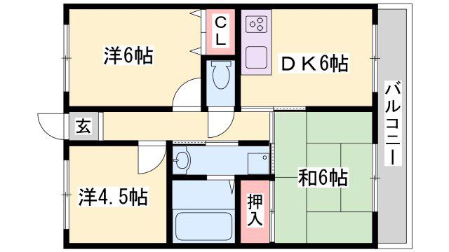 蒲田ハイツ(3DK/2階)の間取り写真