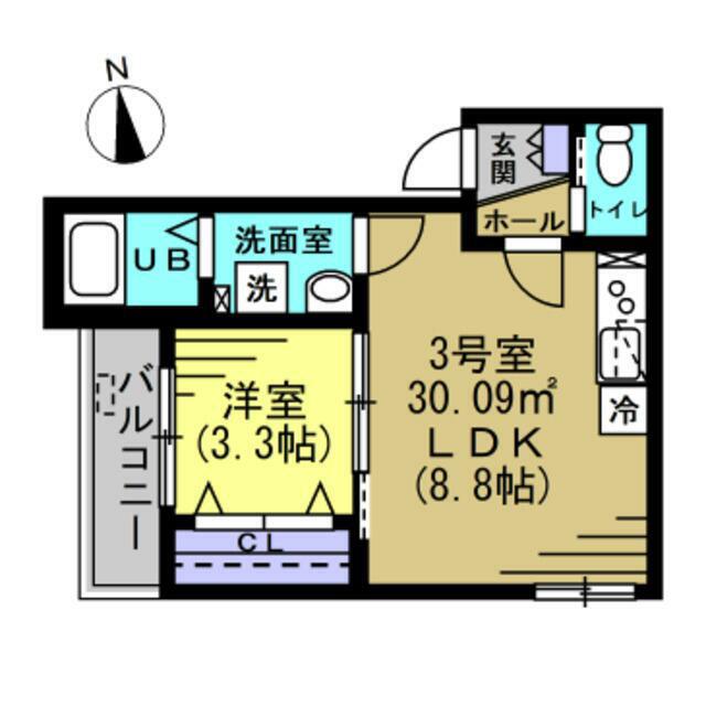 ルアナメゾン馬橋01(1LDK/1階)の間取り写真