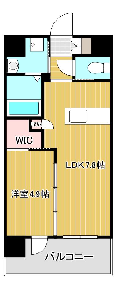 メゾン・ド・ヒロ(1LDK/7階)の間取り写真