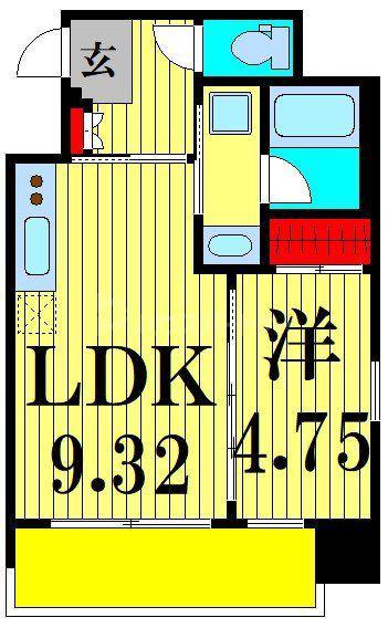 プレジオ亀有(1LDK/6階)の間取り写真