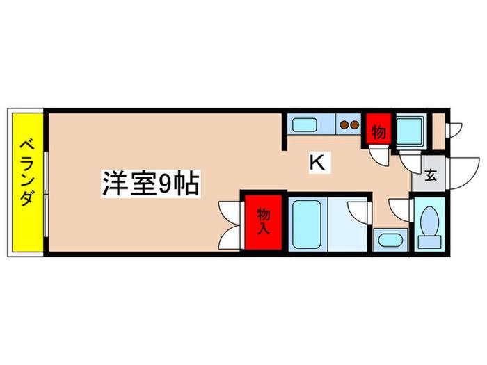 エトワールASAO(1K/2階)の間取り写真
