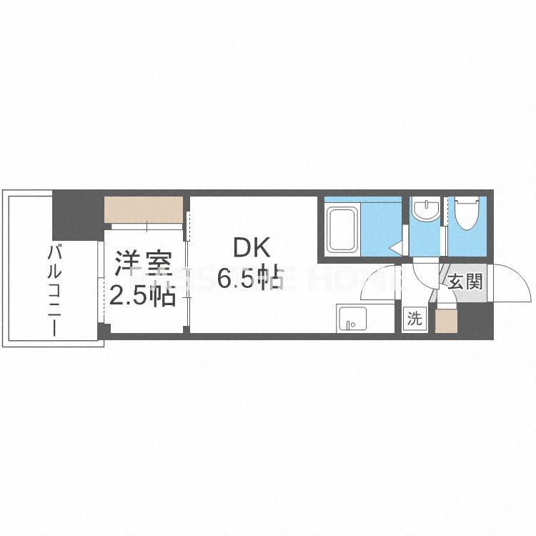 セレニテ中崎町リアン(1DK/13階)の間取り写真