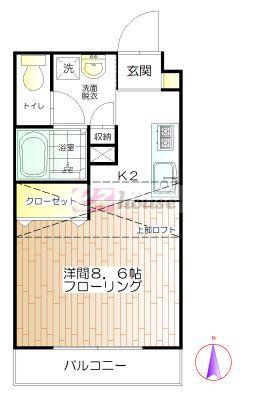 ベネチアーノ(1K/3階)の間取り写真