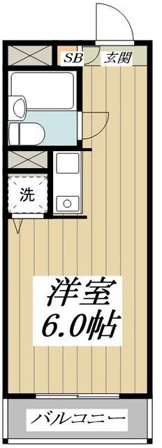 ビクセル武蔵関(ワンルーム/3階)の間取り写真