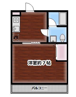 サンリバーK(1K/2階)の間取り写真