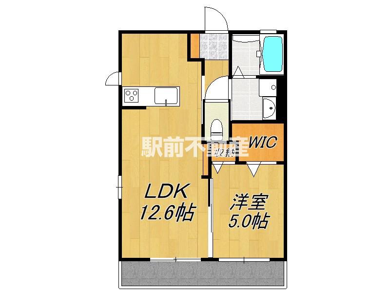 アーガマ II(1LDK/2階)の間取り写真