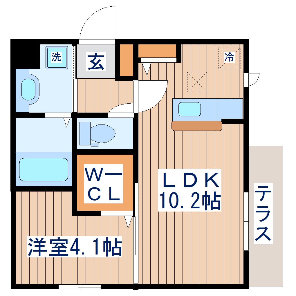 コンフォルト(1LDK/2階)の間取り写真