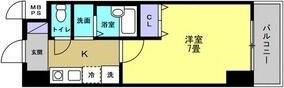 リアライズ黄金(1K/8階)の間取り写真
