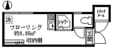 グレースミーナ(ワンルーム/1階)の間取り写真