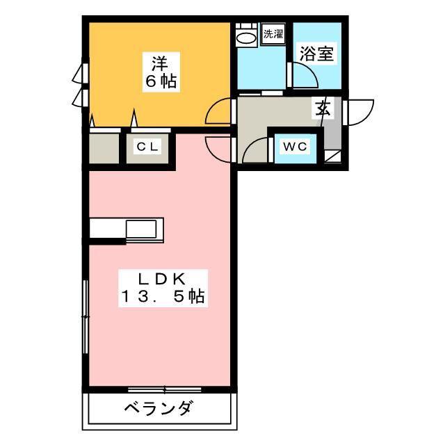 カーサ・ソレアーダ(1LDK/1階)の間取り写真