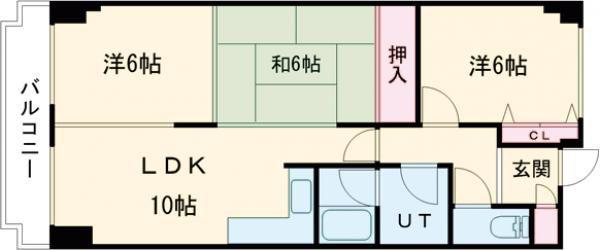 サンシティ苫小牧(3LDK/5階)の間取り写真