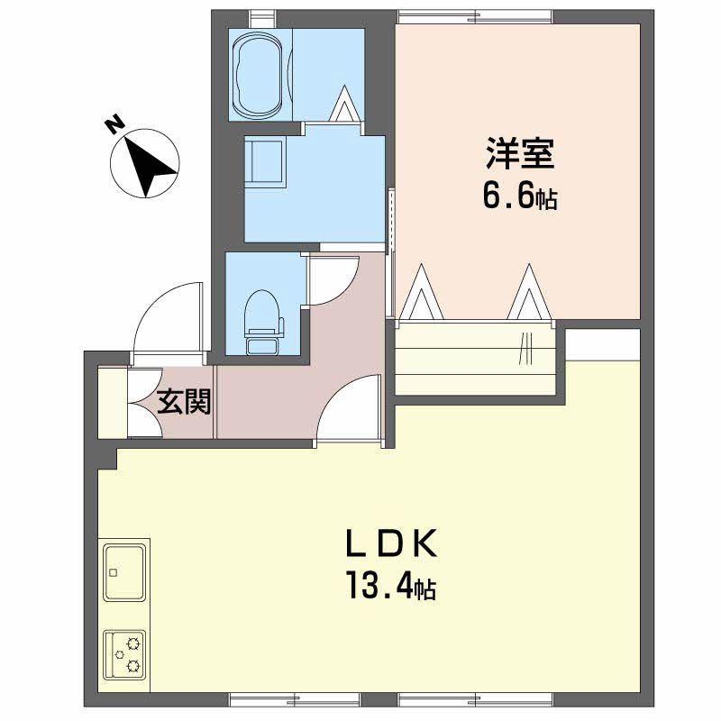 メゾンラフィーネ(1LDK/1階)の間取り写真