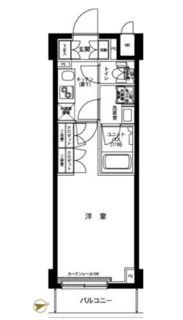 ルーブル大島弐番館(1K/3階)の間取り写真