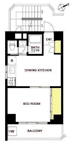 パレ・ドール新宿(1DK/8階)の間取り写真